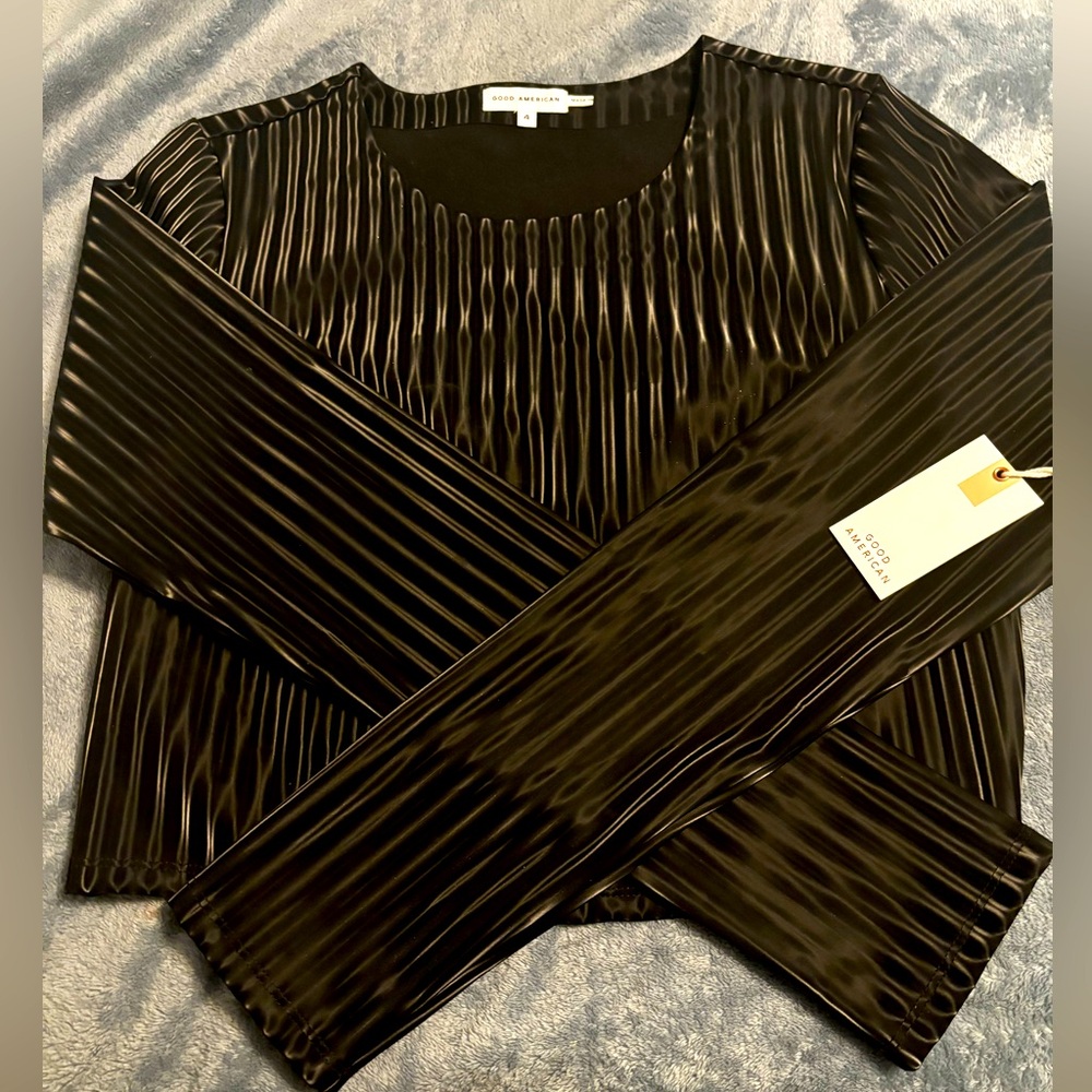 Good American Hologram Crop Top